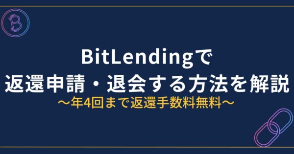 BitLending返還・解約方法