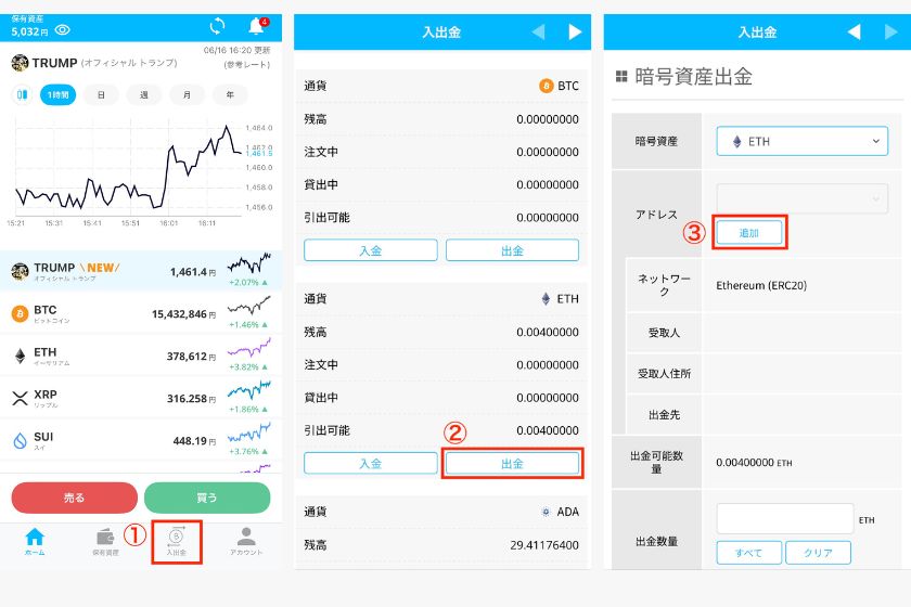 ビットポイントからPBRレンディング送金「仮想通貨を送金01」